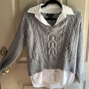 Rachel Zoe Grey Sweater Shirt